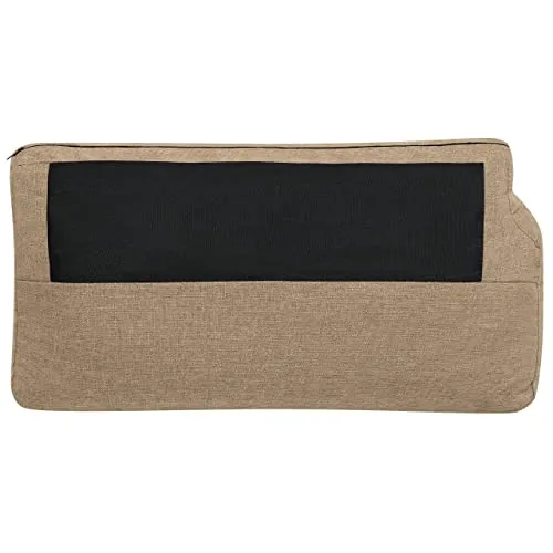 Beliani Canapé Fixe 3 Places Tapissé en Tissu Beige avec Clous Décoratifs pour Salon au Style Moderne