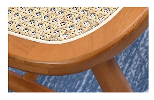 ZNMDOK Chaise de Salle à Manger en rotin en Bois Massif de Ferme Moderne, 2 chaises de Salle à Manger en rotin Naturel, Chaise à Dossier en rotin, Cool et Pas étouffante(50 * 56 * 80cm)