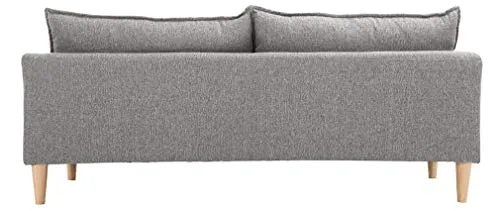 Miliboo Canapé scandinave 3 Places en Tissu Gris et Bois Clair Kate