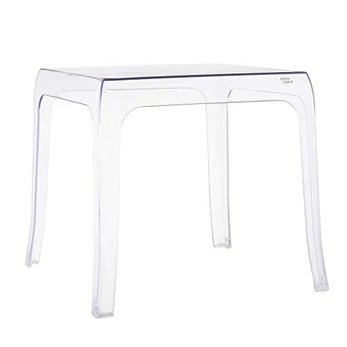Damiware Spirit Table d'Appoint Table Basse | Acrylique Ghost | 39,5 x 39,5 cm | Transparent | Meuble d’appoint | Table Basse Salon | Table Basse plexi Transparent