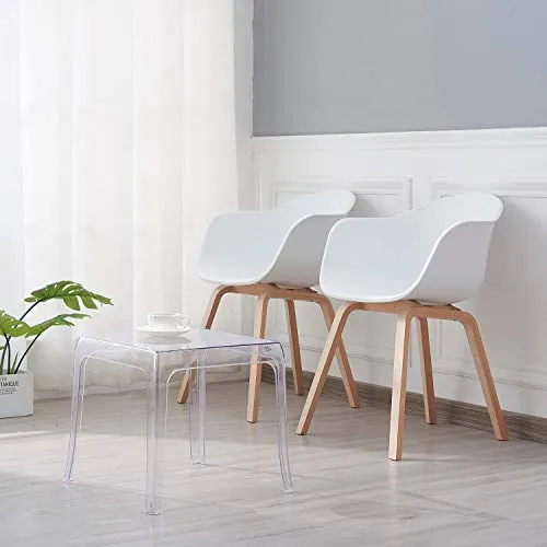 Damiware Spirit Table d'Appoint Table Basse | Acrylique Ghost | 39,5 x 39,5 cm | Transparent | Meuble d’appoint | Table Basse Salon | Table Basse plexi Transparent