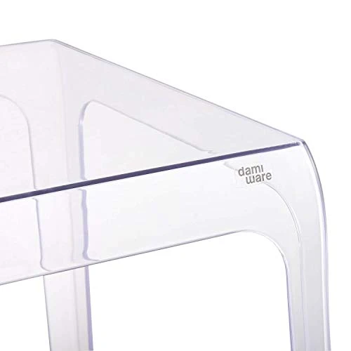 Damiware Spirit Table d'Appoint Table Basse | Acrylique Ghost | 39,5 x 39,5 cm | Transparent | Meuble d’appoint | Table Basse Salon | Table Basse plexi Transparent