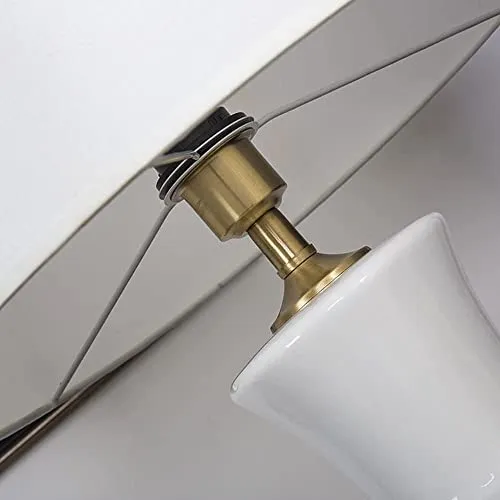 Lampe de Table Lampe de Chevet Lampe De Table en Céramique Américaine Lampes De Table Blanches avec Abat-Jour en Tissu pour Lampe De Chevet De Décoration De Chambre Lampe à Poser