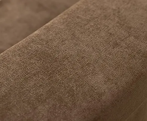 Amaris Elements | Canapé d'angle « Newman » avec 6 Coussins, Tissu Velours Marron, Salon de Jardin 4 Places 2.95m