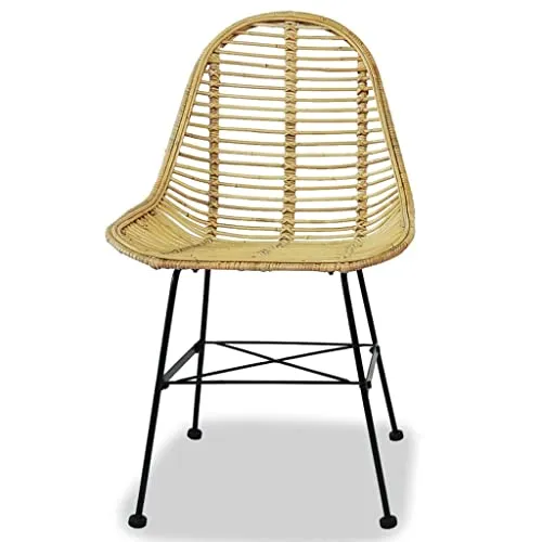 vidaXL Chaise de salle à manger 2 pcs Rotin naturel