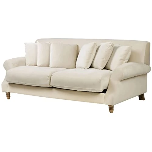 Beliani - Canapé 3 Places - Eike - Velours, Beige