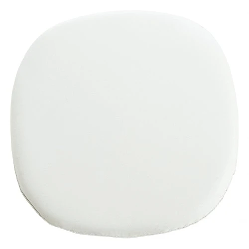 Fusion Living Chaise latérale pivotante Blanc Brillant et Blanc PU