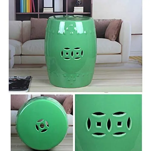 Qivor Pouf Tabourets Tabourets Tabouret Tabouret Tabouret De Travail Tabouret De Douche Escabeau Jingdezhen De Style Chinois De Porcelaine Jetée Céramique Creuse Tabouret Assis Rétro Rond Trou Carré