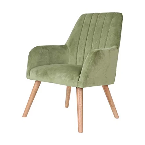 Prague Fauteuil en Velours Vert