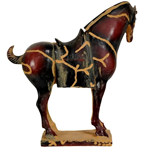 ORIENTAL FURNITURE 33 cm Chinois Tang Tomb Cheval Statue