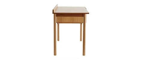 Miliboo Bureau à rangements Vintage Bois Clair chêne et cannage Naturel L130 cm Antik