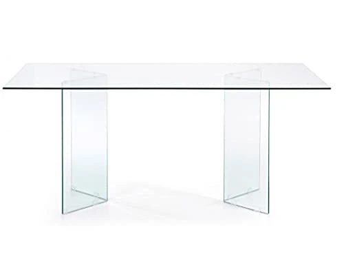 LF - Table de salle à manger Burano 180 x 90 verre transparent