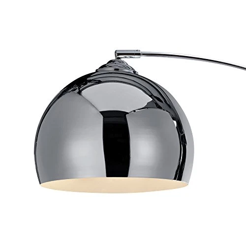 Lampadaire Arquer Arc Lampe De Sol Abat-jour Chrome Marbre Blanc VN-L00010-EU