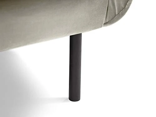 Canapé Velours, Vienna, 2 Places, Beige, 160x92x95