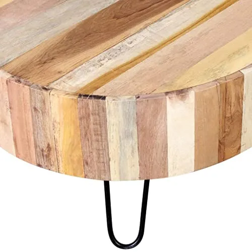 vidaXL Table Basse Bois de Récupération Massif Table d'Appoint Salon Canapé