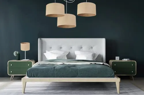 Light-Home Juta Spider Abat Jour Suspension Luminaire Lustre - Moderne Abat Jour Plafond - Métal et Tissu - E27 - Spider 3-Lumières 35 cm - Noir Base et Jute