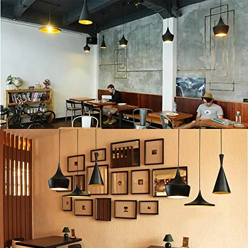 Meilleure vente E27 Plafonnier Suspensions Lustre Luminaire Metal Vintage Suspensions Luminaire Pour Salon Cuisine Chambre Café Restaurant (sans ampoule)