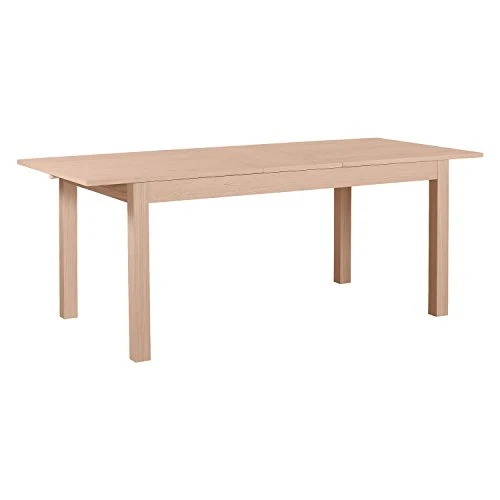Keo Nano Table avec 2 Allonges Inclus, Bois, Naturel, 160 x 90 x 77 cm