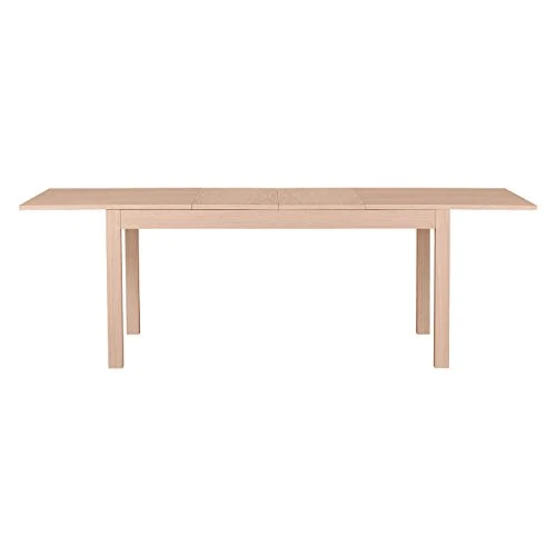 Keo Nano Table avec 2 Allonges Inclus, Bois, Naturel, 160 x 90 x 77 cm