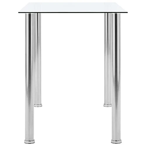 vidaXL Table à Dîner Table de Salle à Manger Table de Cuisine Repas Maison Jardin Terrasse Extérieur Transparent 120x60x75 cm Verre Trempé