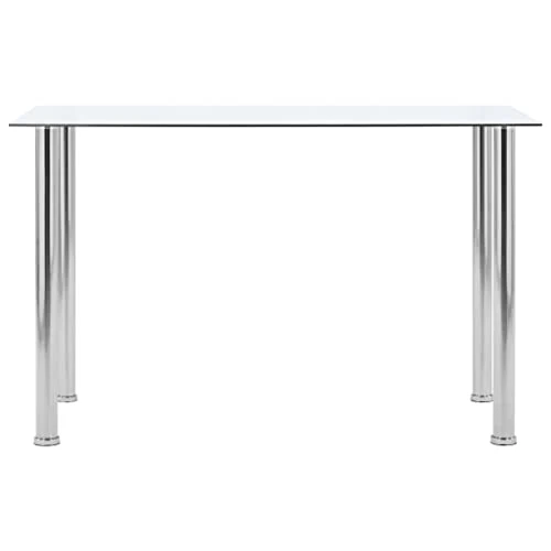 vidaXL Table à Dîner Table de Salle à Manger Table de Cuisine Repas Maison Jardin Terrasse Extérieur Transparent 120x60x75 cm Verre Trempé