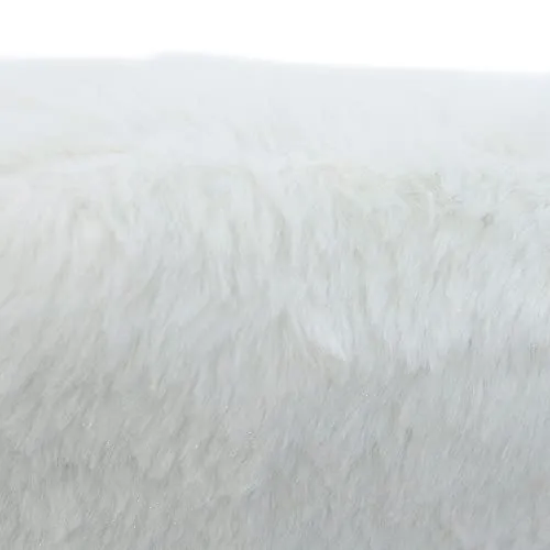 HOME DECO FACTORY Helsinki Imitation Fourrure Mobilier Assise Canape Fauteuil Confort Accoudoir Siege Salon Salle A Manger, Textile-Polyester, Blanc, 65 x 74 x 100