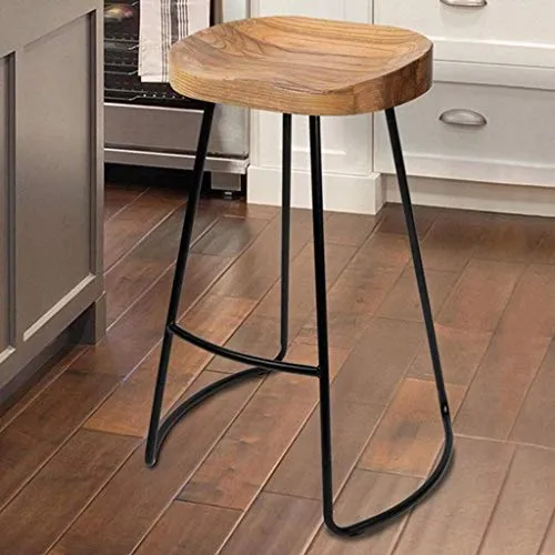 Tabouret de bar rétro Restaurant de cuisine haute Tabouret Tabouret de bar antidérapant Motif Home Tabouret 46 x 38 x 45/65/75 cm 75CM a
