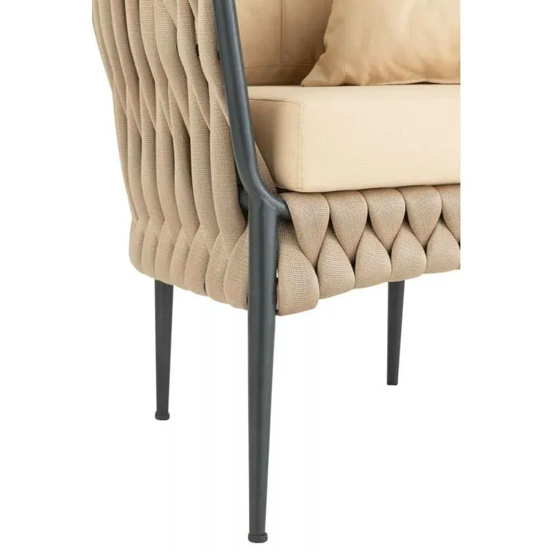 Paris Prix - Fauteuil Lounge Design pipano 78cm Beige