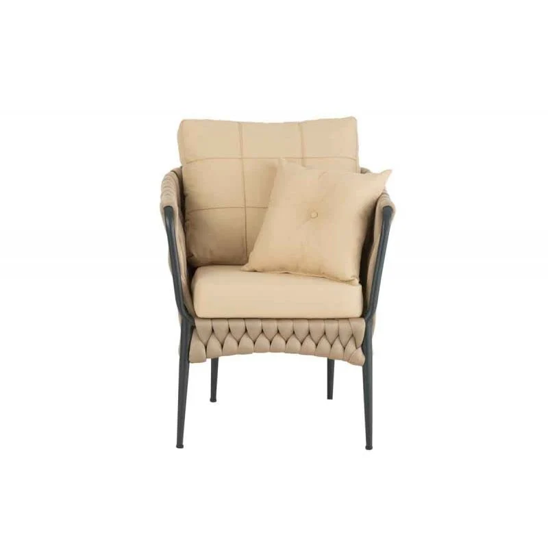 Paris Prix - Fauteuil Lounge Design pipano 78cm Beige