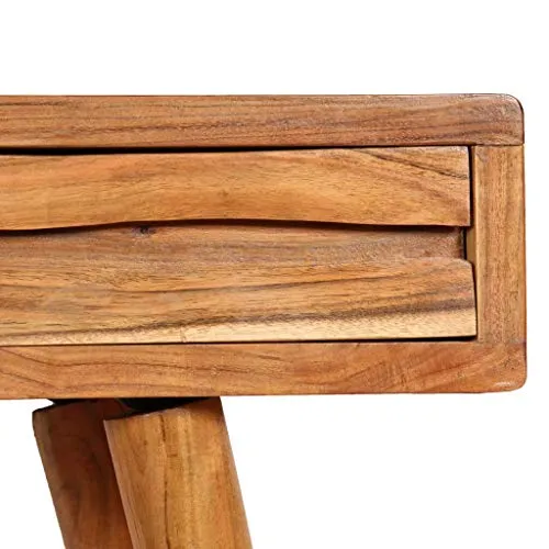 Tuduo Console avec Tiroirs poussiere d'Acacia Massif 118 x 30 x 80 cm Design Unique, Moderne et élégante Table Console entrée