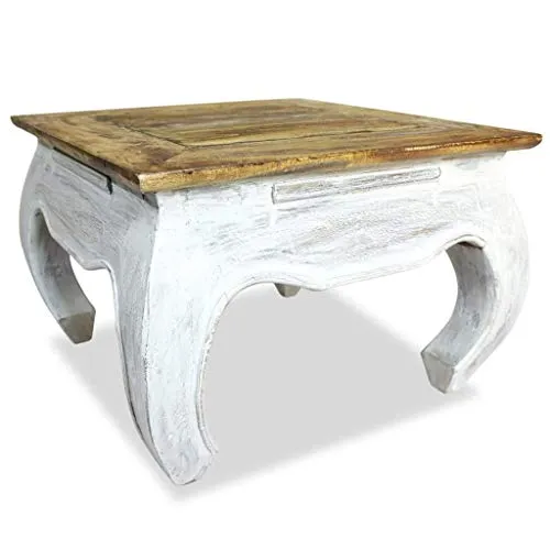 Tuduo Table latérale en Bois Massif de récupération 50 x 50 x 35 cm Design Unique, Moderne et élégante Table Console entrée