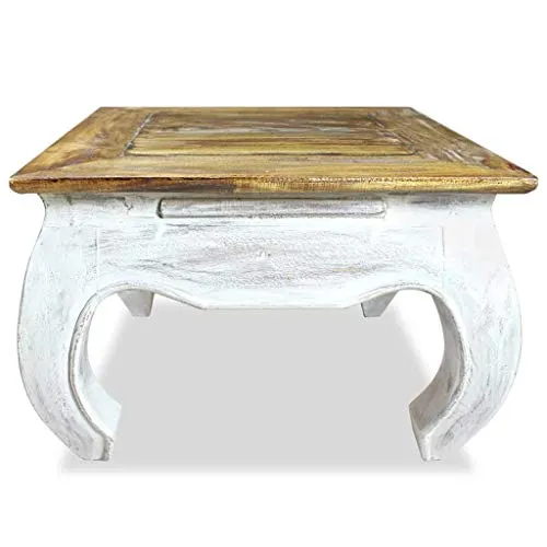 Tuduo Table latérale en Bois Massif de récupération 50 x 50 x 35 cm Design Unique, Moderne et élégante Table Console entrée