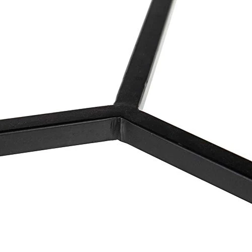 Lola Home Table Basse Ronde en métal et marbre Noir Ø 70x32 cm