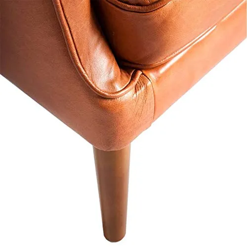 Paris Prix - Fauteuil Design en Cuir ocama 89cm Marron