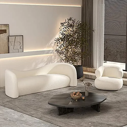 TOMYEUS Fauteuils Poire Canapé de Luxe Lumineux Salle de séjour Moderne canapé incurvé Designer de vêtements de vêtements de vêtements d'agneau Velvet canapé Chaise Sac De Haricots