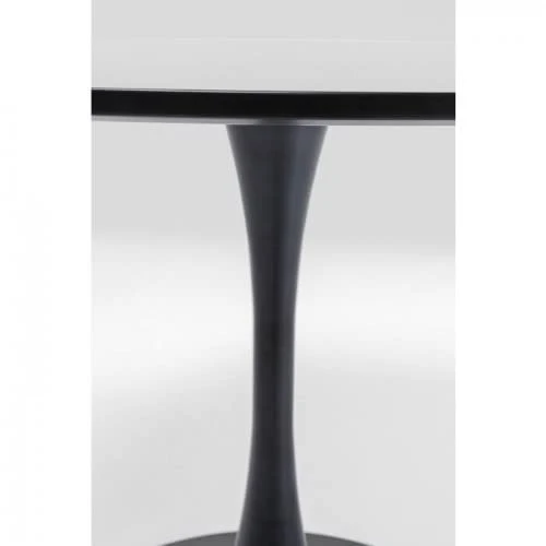 Kare Table Schickeria Noir Ø110 canapé, Bois partiel et MDF, 74x110x110cm
