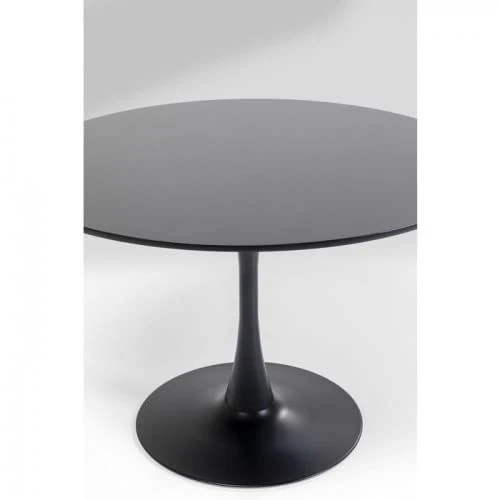 Kare Table Schickeria Noir Ø110 canapé, Bois partiel et MDF, 74x110x110cm