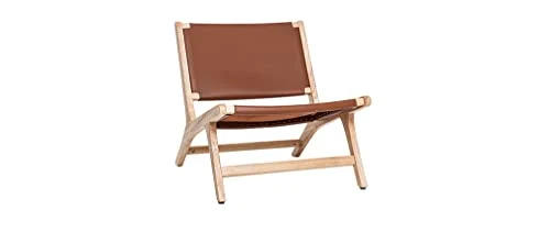 Miliboo Fauteuil Ethnique Marron et Bois Clair Bondi