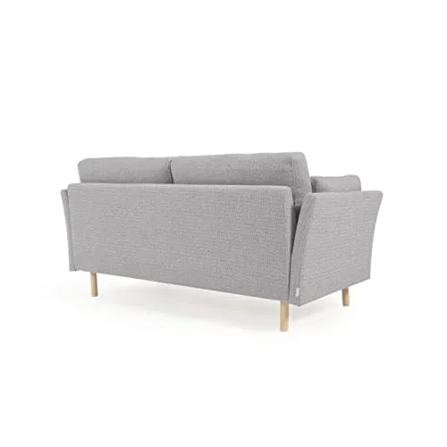 Kave Home - Canapé Gilma 2 Places Gris Clair avec Pieds Finition Naturelle 170 cm