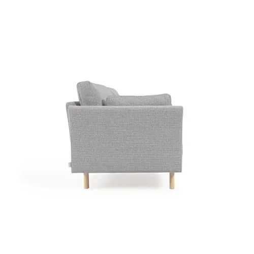 Kave Home - Canapé Gilma 2 Places Gris Clair avec Pieds Finition Naturelle 170 cm