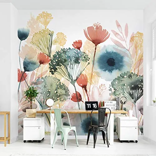 Papier peint adhésif - Wild Flowers In Summer I - Mural Carré 240 x 240 cm