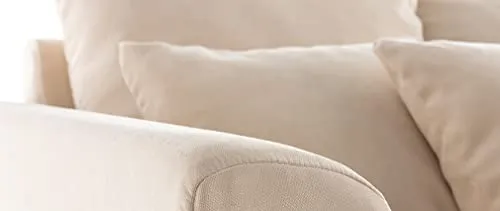 Miliboo Canapé déhoussable 3 Places en Tissu écru Fever