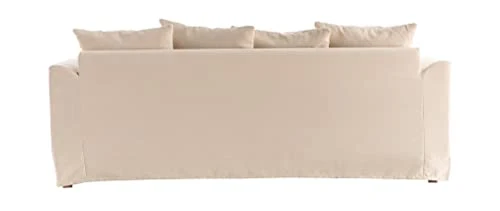 Miliboo Canapé déhoussable 3 Places en Tissu écru Fever