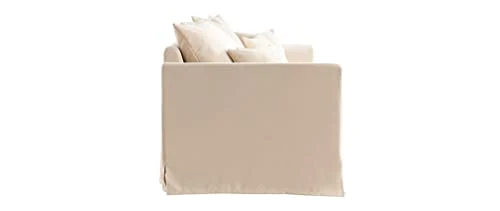 Miliboo Canapé déhoussable 3 Places en Tissu écru Fever