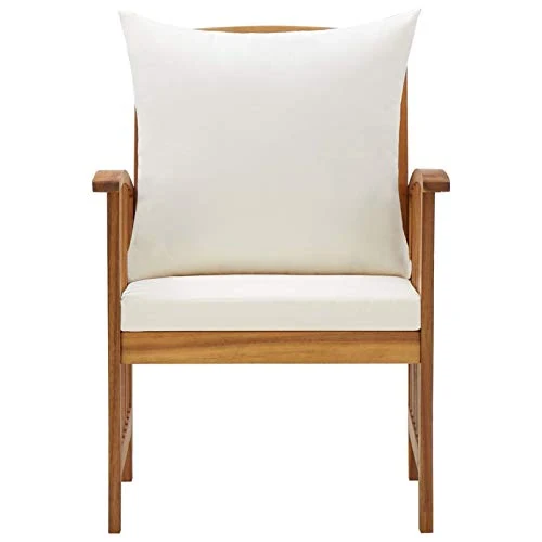Tidyard Chaises de Jardin avec Coussins Fauteuil d'extérieur pour Patio ou Terrasse Bois d'acacia Massif 2 pcs