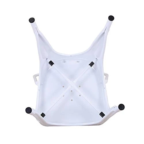 Uderkiny Lot de 4 chaises de Salle à Manger empilables Chaises en métal de Style Industriel, adaptées aux chaises de Balcon intérieures et extérieures, chaises de Jardin (Blanc)