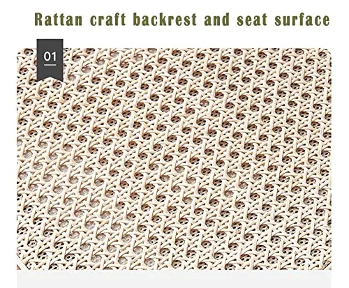 ZNMDOK Tabouret Haut en Bois Massif ， Chaise Simple chez l'habitant, de Bar à la Maison, indonésienne rotin véritable avec Dossier, Dossier Solide et sans Odeur(2 pièces), 40*42*109cm