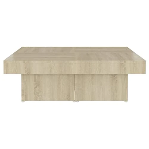 vidaXL Table Basse Table d'Appoint Table de Canapé Bout de Canapé Meuble de Salle de Séjour Salon Intérieur Chêne Sonoma 90x90x28 cm Aggloméré