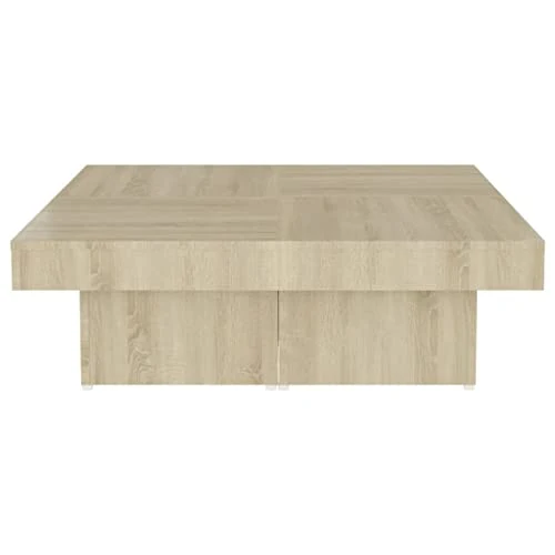vidaXL Table Basse Table d'Appoint Table de Canapé Bout de Canapé Meuble de Salle de Séjour Salon Intérieur Chêne Sonoma 90x90x28 cm Aggloméré