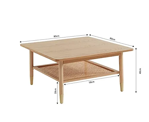 BAÏTA Table Basse, Bois, L80cm